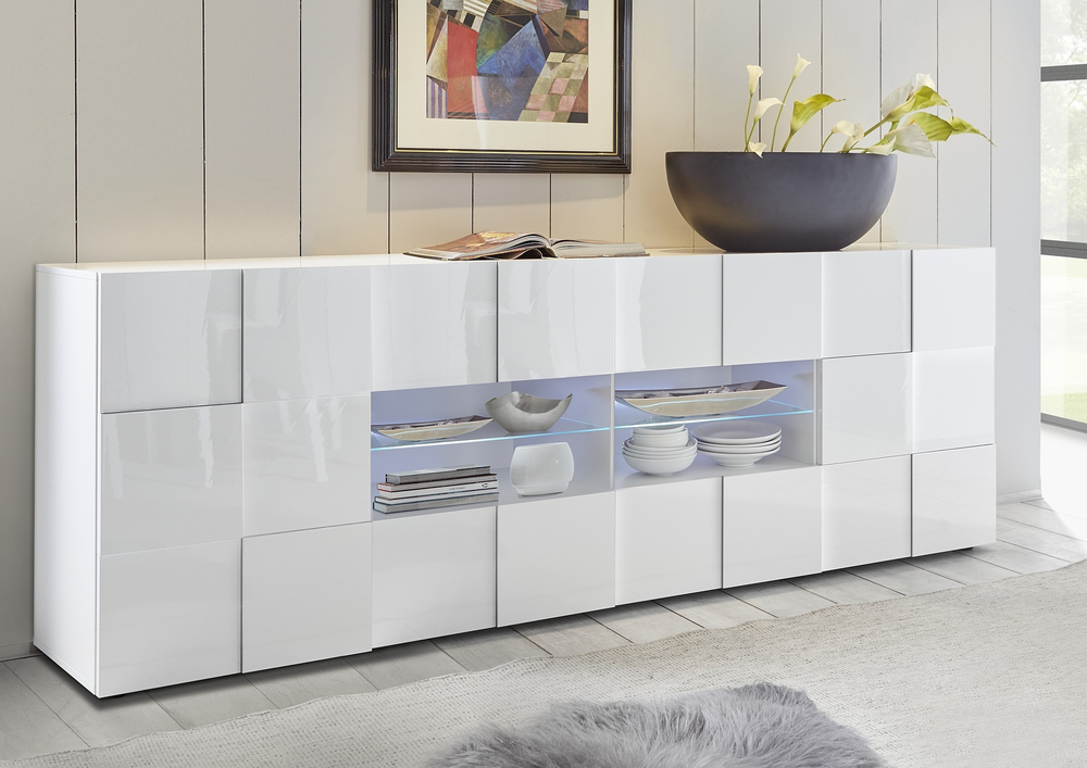 White high gloss store sideboard next