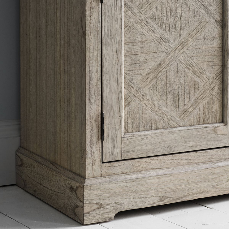 Mustique French Colonial 2 Door 3 Drawer Sideboard in Mindy Wood with  Inlaid Parquet Design