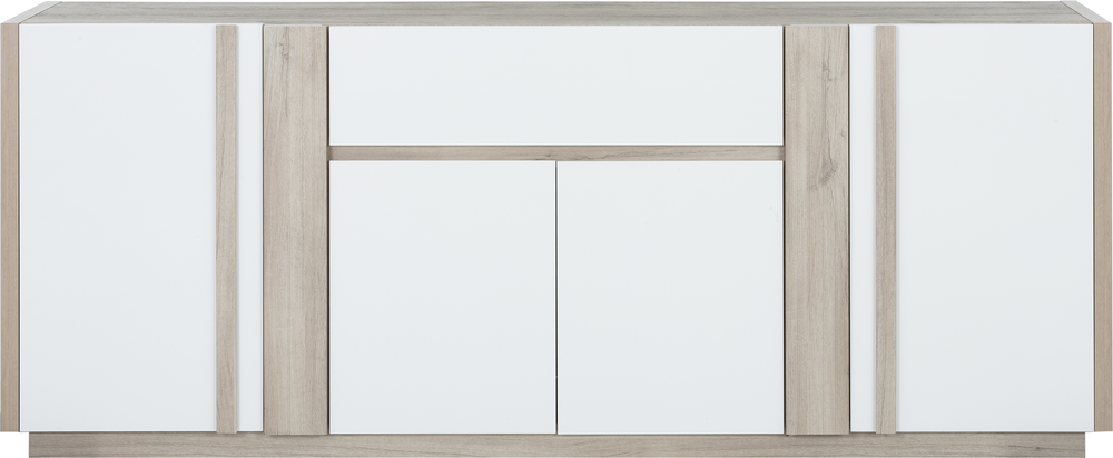 Aston Four Door One Drawer Sideboard White And Light Oak Or