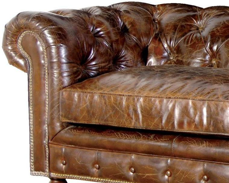 Vintage Three Seater Brown Leather, Chesterfield Leather Couch Second Hand