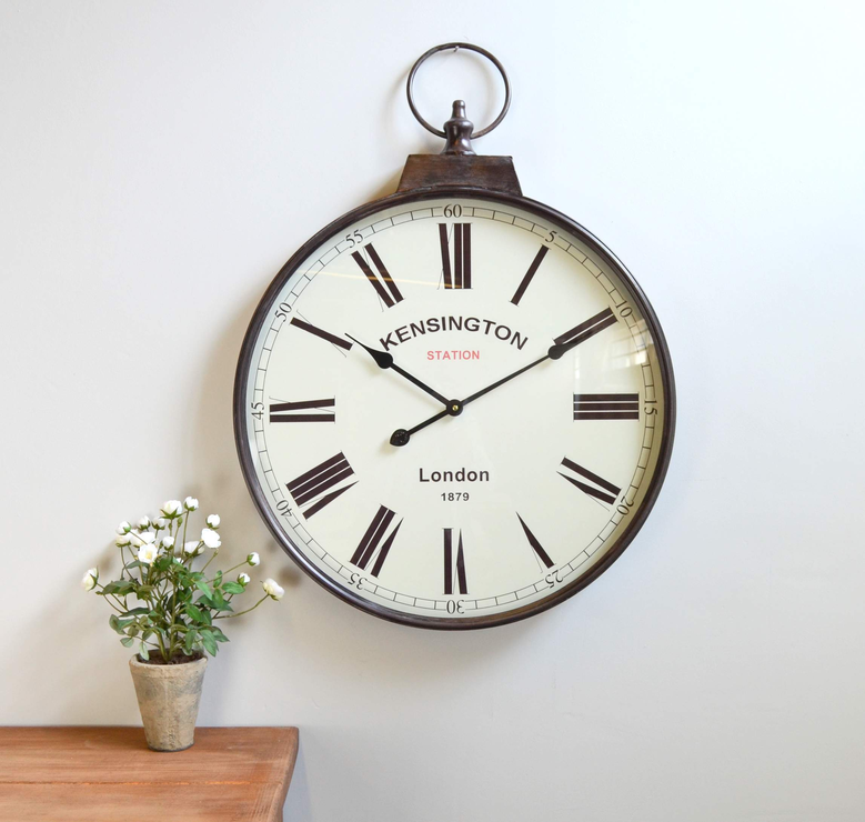 Pocket Watch Vintage Wall Clock - Brass