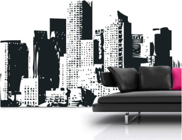 New York Cityscape Wall Sticker By The Vinyl Biz Stickers - New York Wall Stickers Uk