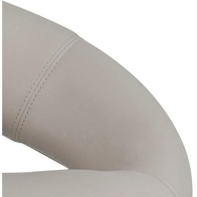 Plump swivel barstool leather adjustable grey or taupe image 9