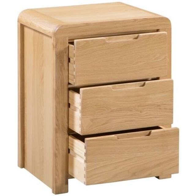 Lisboa 3 drawer bedside chest image 3
