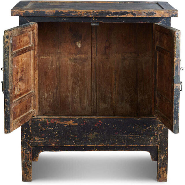 Antique Side Cabinet in Black Lacquer image 6