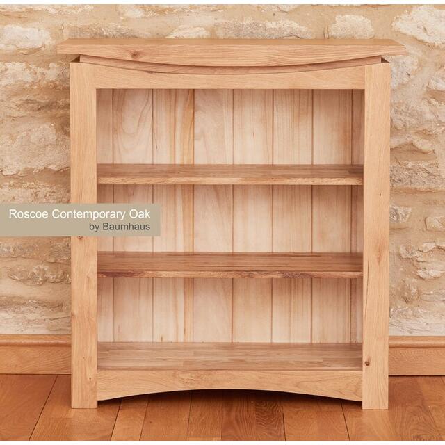 Roscoe Contemporary Oak Small Bookcase 2 Shelves image 3