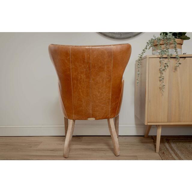 Havana Brown Leather Chair image 3