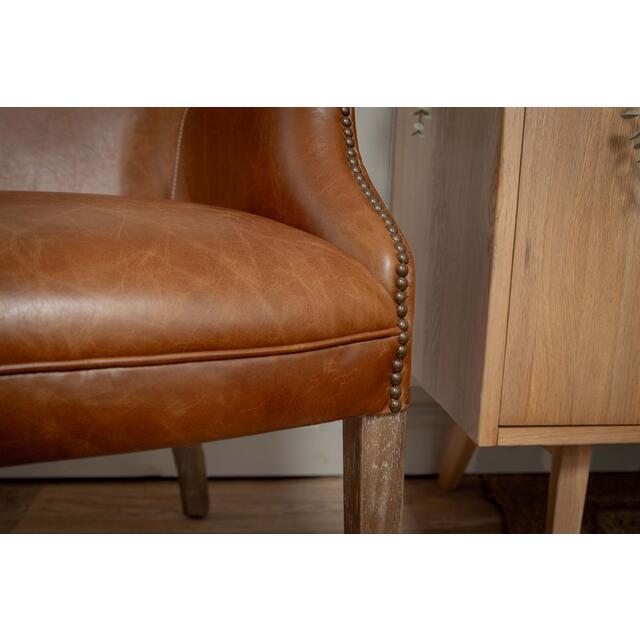 Havana Brown Leather Chair image 6