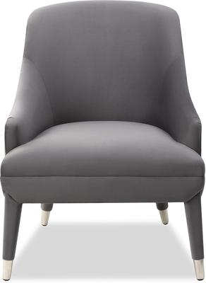 Sylvia Occasional Velvet Chair in Dark Grey or Limestone image 2
