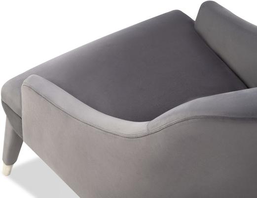 Sylvia Occasional Velvet Chair in Dark Grey or Limestone image 3