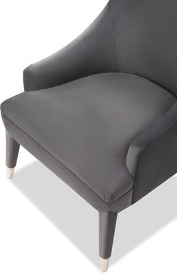 Sylvia Occasional Velvet Chair in Dark Grey or Limestone image 4