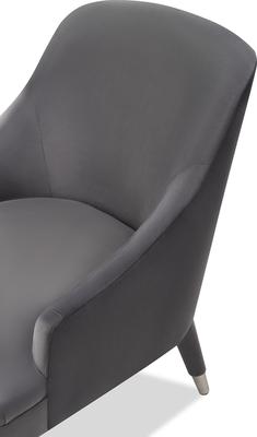 Sylvia Occasional Velvet Chair in Dark Grey or Limestone image 5