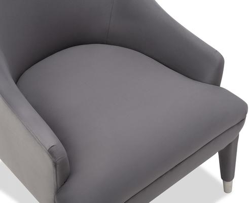 Sylvia Occasional Velvet Chair in Dark Grey or Limestone image 6