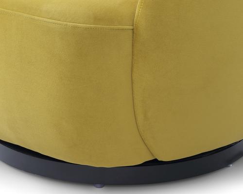 Bulpa Art Deco Occasional Tub Swivel Chair - Mustard, Ivory or Grey image 5