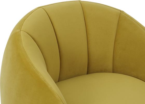 Bulpa Art Deco Occasional Tub Swivel Chair - Mustard, Ivory or Grey image 6