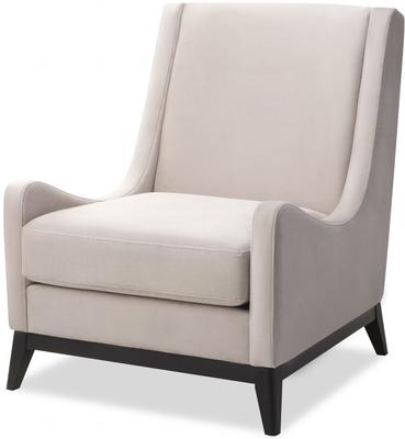 Lima Occasional Velvet Chair in Grey or Natural image 11