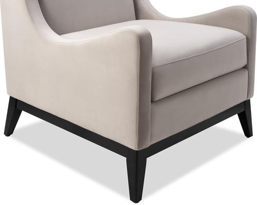 Lima Occasional Velvet Chair in Grey or Natural image 16