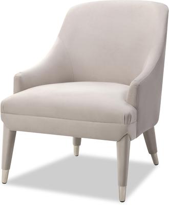 Sylvia Occasional Velvet Chair in Dark Grey or Limestone image 7