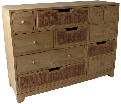 Natural Eclectic Twelve Drawer Chest Mango Wood image 3