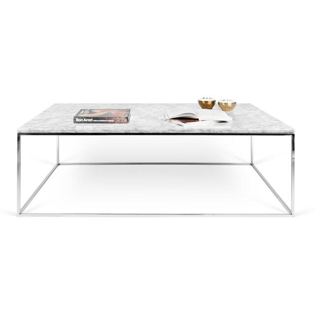 Gleam Rectangular Coffee Table Black Marble or Wood Top image 11