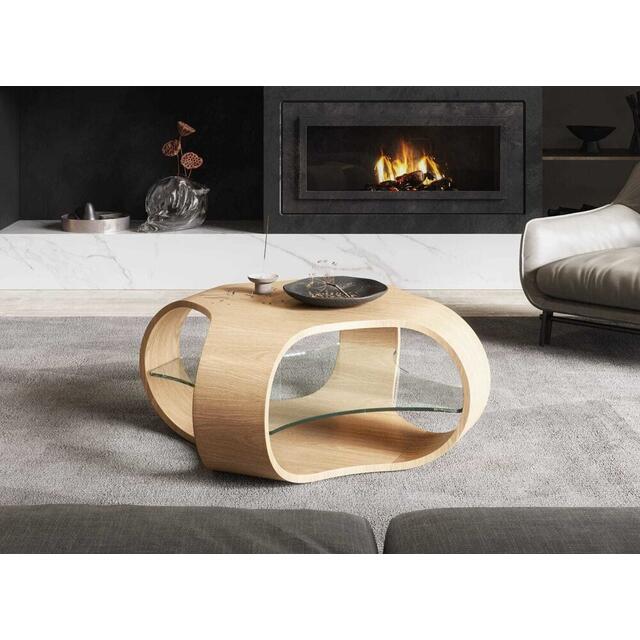 Tom Schneider Quad Curved Wood Cornerless Coffee Table Handmade image 6
