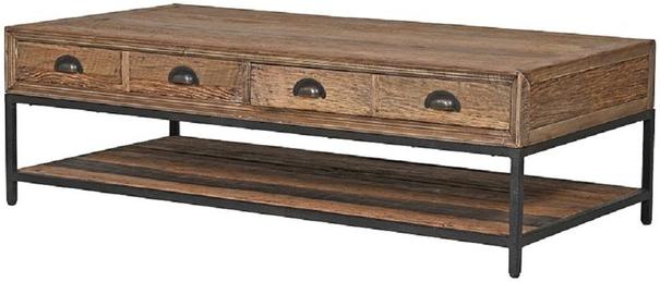 Greenwich Reclaimed Wood Two Drawer Coffee Table