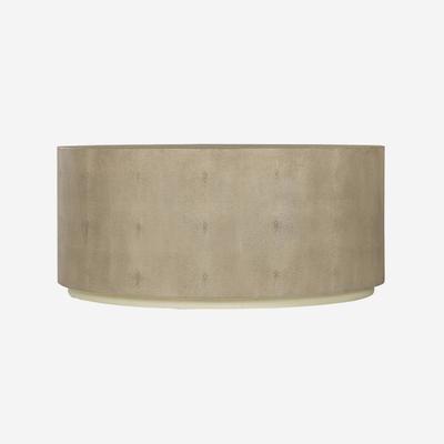 Braden Round Coffee Table 91cm in Ivory Shagreen image 2