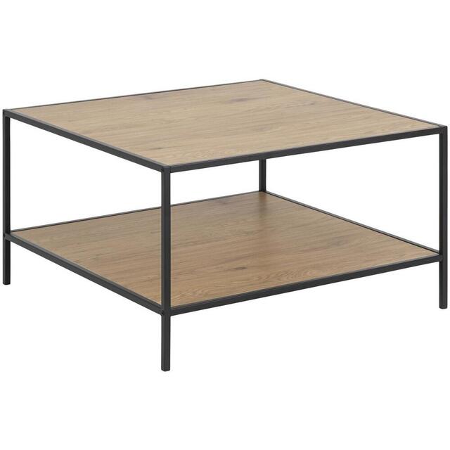 Seafor square coffee table with shelf