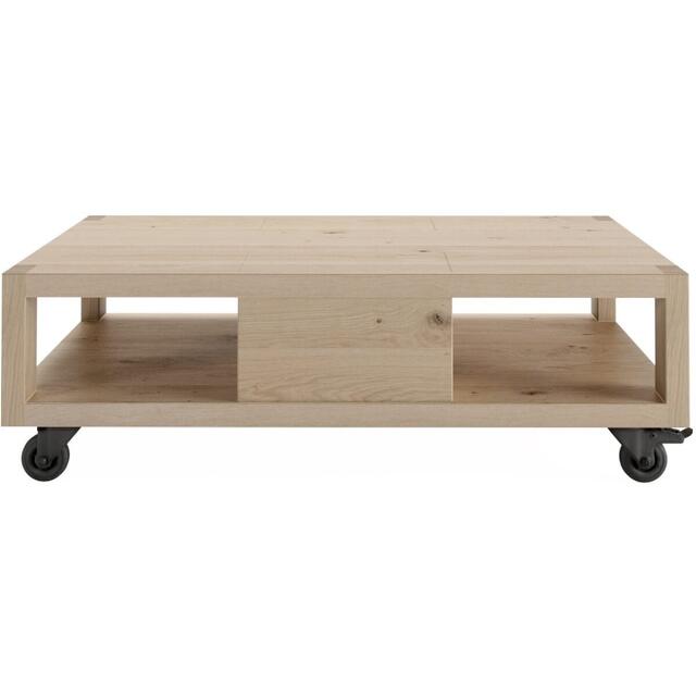 St.James Rolling Coffee Table  Natural Oak Finish 