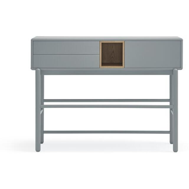 Corvo One Door Two Drawer Console Table - Grey and Light Oak Finish image 2