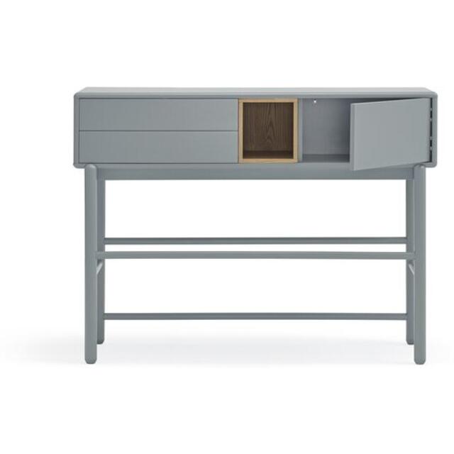 Corvo One Door Two Drawer Console Table - Grey and Light Oak Finish image 3
