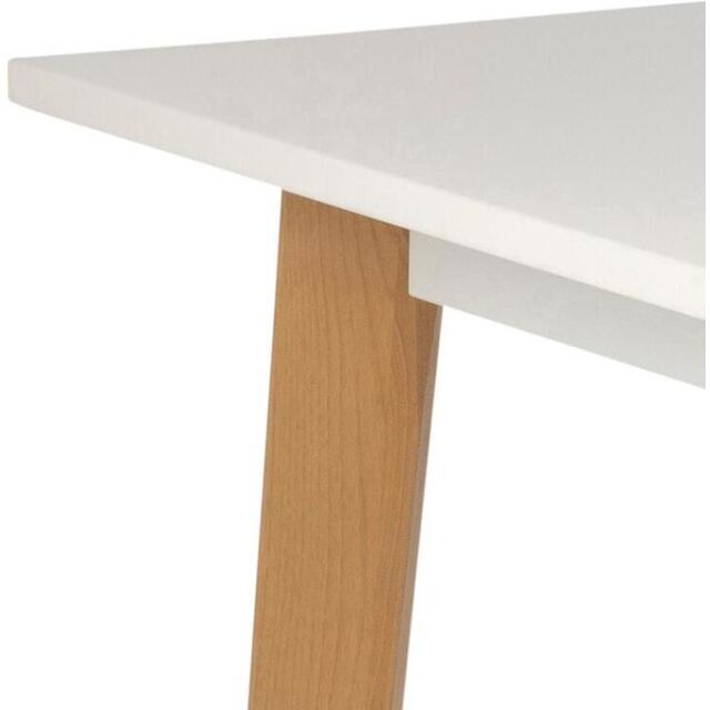 Ravan Modern Desk White Top Oak Legs image 8
