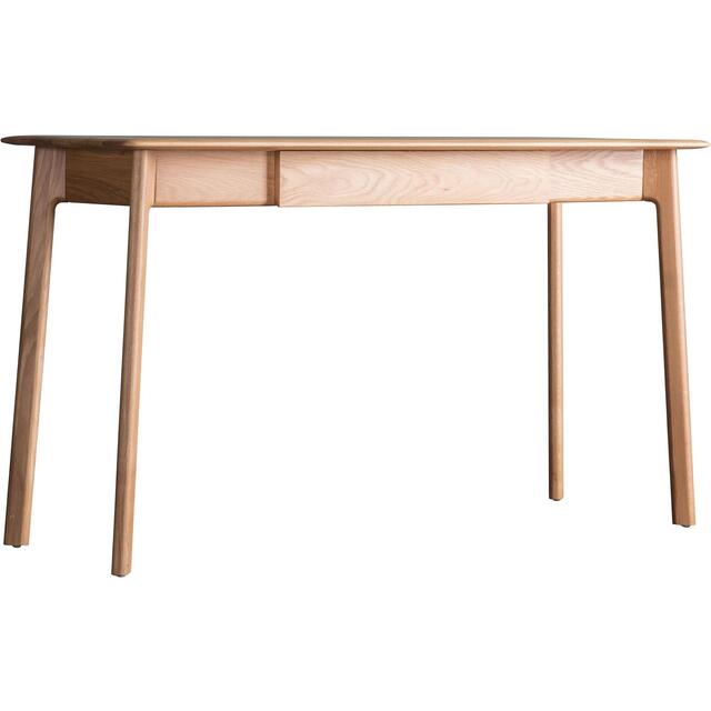 Prado Scandi Solid Wood One Drawer Desk in Oak or Walnut Finish ...