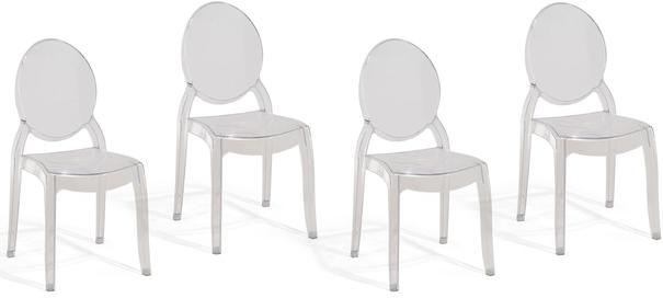 Set of 4 - Merton Acrylic Ghost Dining Chairs image 8