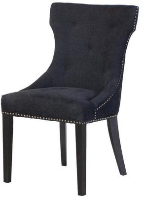 Satina Black Button Back Dining Chair