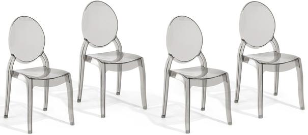 Set of 4 - Merton Acrylic Ghost Dining Chairs