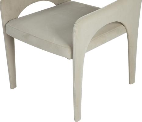 Godard Boutique Velvet or Boucle Dining Chair - Grey or Ivory image 5