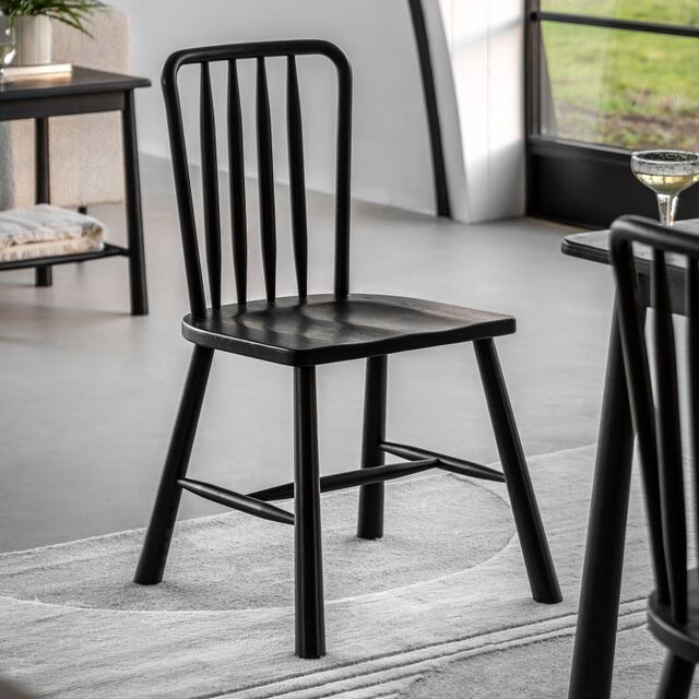 2 x Wycombe Nordic Wooden Dining Chair in Oak or Black image 10