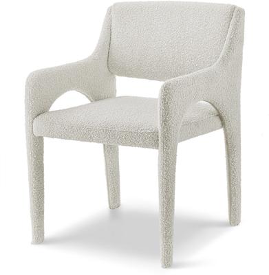 Godard Boutique Velvet or Boucle Dining Chair - Grey or Ivory image 8