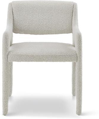 Godard Boutique Velvet or Boucle Dining Chair - Grey or Ivory image 9