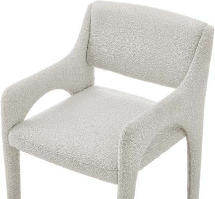 Godard Boutique Velvet or Boucle Dining Chair - Grey or Ivory image 11