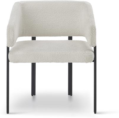 Tatler Art Deco Dining Chair - Ivory Boucle Sand or Grey Fabric image 8