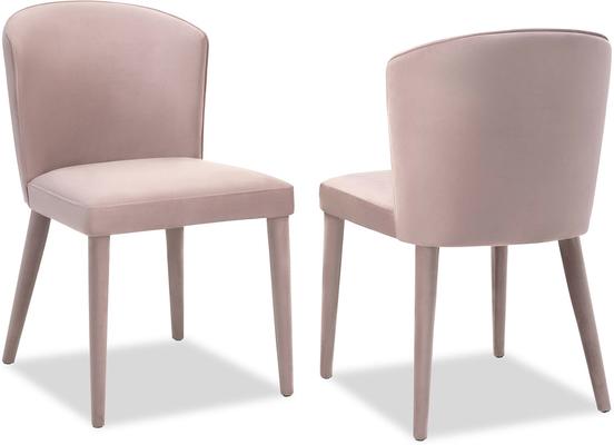 Kay Velvet Dining Chair - Natural or Lilac - Set of 2 image 7