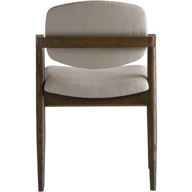 Magnus Iconic Zig Zag Dark Wood Dining chair in Cream Linen Fabric image 9