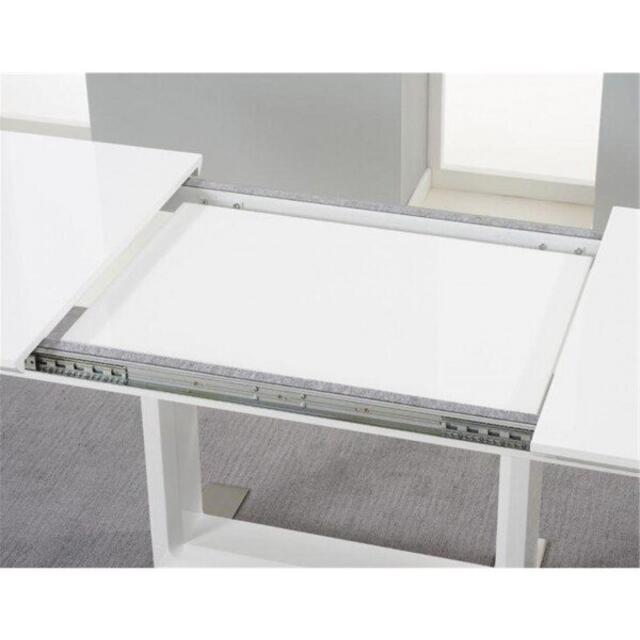 Beckley High Gloss White Extending Dining Table 220cm image 2