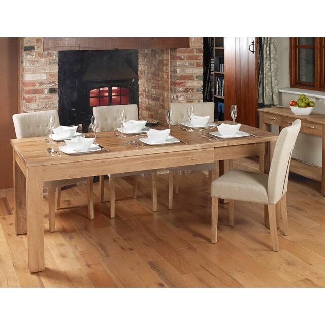 Mobel Extending Solid Oak Dining Table - Seats 4-8 image 6