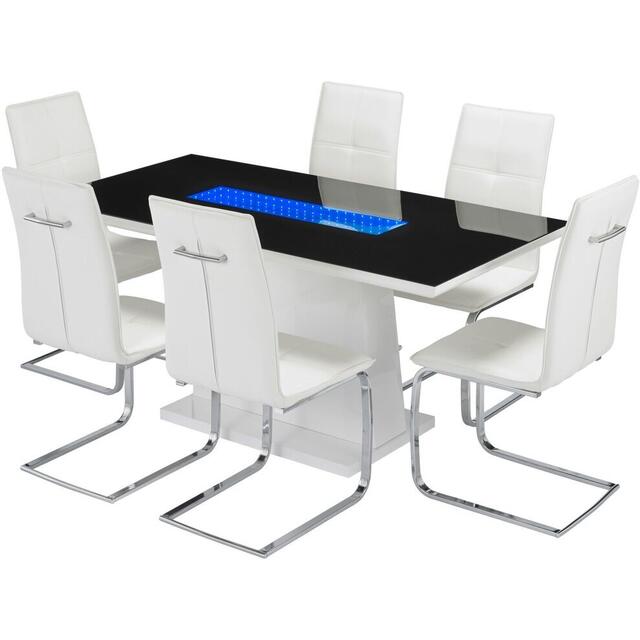 Curix (LED) dining table and Opus chairs image 2