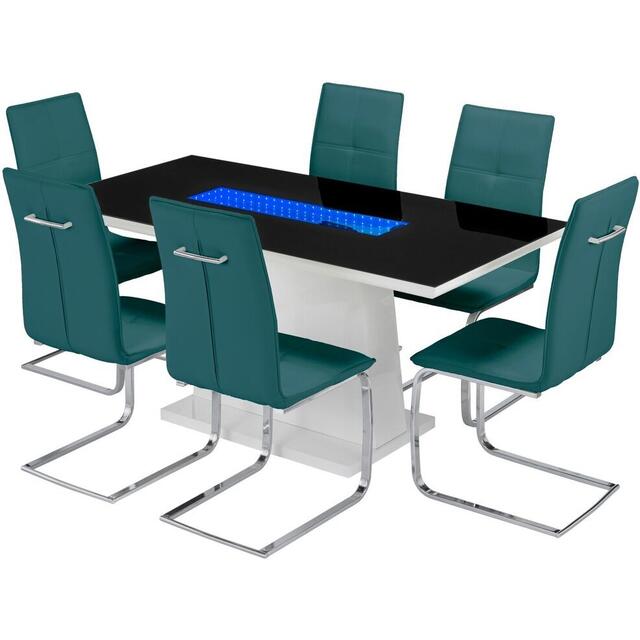Curix (LED) dining table and Opus chairs image 3