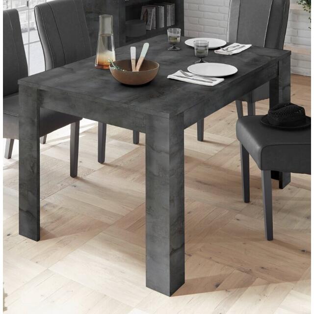 Como 137cm Dining Table with 48cm Extension - Anthracite Finish