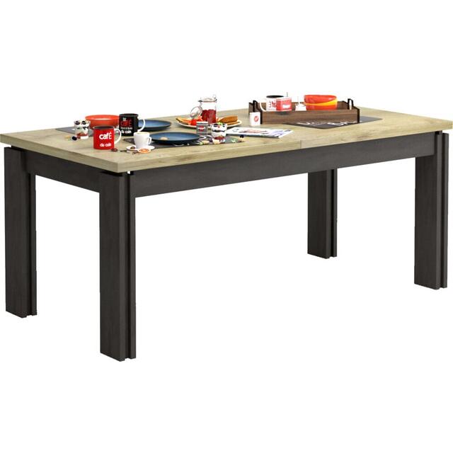 Baxter (Natural) extending dining table image 2